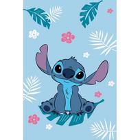Mėlynos spalvos fleece tipo vaikiškas pledas 100x150 cm Lilo a Stitch "Blue" – Jerry Fabrics