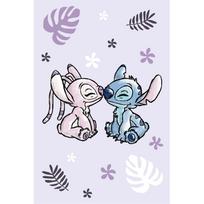 Violetinės spalvos fleece tipo vaikiškas pledas 100x150 cm Lilo a Stitch "Purple" – Jerry Fabrics