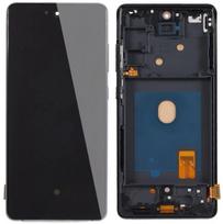 LCD + jutiklinis ekranas Samsung SM-G781 Galaxy S20 FE 5G/ SM-G780 Galaxy S20 FE (OLED) Rėmelis mėlynas