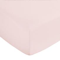 Rožinės spalvos iš satino medvilnės paklodė su guma 150x200 cm Cotton Sateen – Bianca