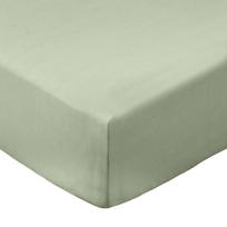 Žalios spalvos iš medvilninio perkelio paklodė su guma 90x190 cm Cotton Percale – Bianca