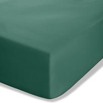 Tamsiai žalios spalvos iš perkalio paklodė su guma 90x190 cm Easy Iron Percale – Catherine Lansfield