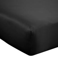 Juodos spalvos iš satino paklodė su guma 150x200 cm Silky Soft – Catherine Lansfield