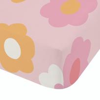 Rožinės spalvos dvigulė vaikų patalynė su guma 135x190 cm Retro Daisy – Catherine Lansfield