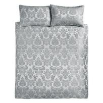 Pilkos spalvos iš damasko dvigulė/itin ilga patalynė 230x220 cm Damask Jacquard – Catherine Lansfield