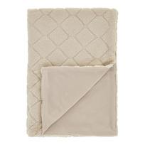 Smėlio spalvos iš mikropliušo antklodė ir pledas 130x170 cm Cosy Diamond – Catherine Lansfield