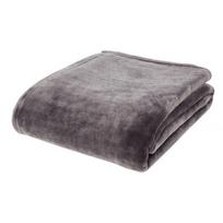 Tamsiai pilkos spalvos iš mikropliušo antklodė ir pledas 130x170 cm Raschel Velvet – Catherine Lansfield