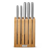 Peilių komplektas su stovu 5 vnt. su nerūdijančio plieno ašmenimis Elevate Bamboo – Joseph Joseph