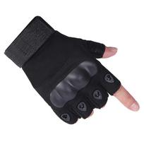 Lauko sporto motociklininkų karinių gerbėjų pirštinės lauko taktinės pirštinės jojimo pirštinės half finger gloves juoda