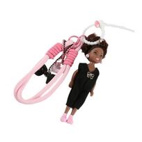 Mielas megztas Barbie lėlės raktų pakabukas, pakabukas iš minkšto rankų darbo audinio, plastikinės tekstūros krepšio pakabukas moteriai ir mergaitei 4