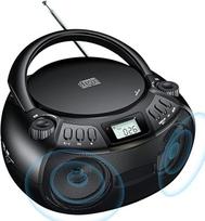 Nešiojamas Bluetooth stereo CD grotuvas studentų Boombox mokymosi aparatas AM/FM radijo USB juoda