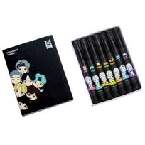 Monami × BTS TinyTAN permanentinių markerių rinkinys – 1 rinkinys (Oficialus bendradarbiavimas)