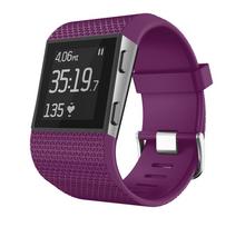 Apyrankė sportui minkštas silikoninis laikrodžio dirželis, skirtas „Fitbit Surge Strap“ laikrodžių juostoms pakeisti išmaniąją apyrankę, naujai atvykus For Fitbit Surge violetinė