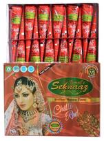 Raudonas Henna Mehendi kūgis 12x