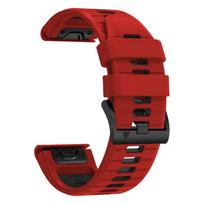 22 26MM silikoninis laikrodžio dirželis Garmin Fenix 7X 7 6X 6 Pro Fenix 5X 5 dirželis apyrankė Coros VERTIX 2 greito atsegimo apyrankė 22mm width strap raudona juoda spalva