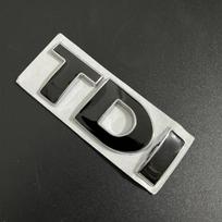 3D Metaliniai TDI Raidžių Emblemos Ženklelio Lipdukai VW Golf 4 5 6 7 JETTA PASSAT MK2 MK4 MK5 MK6 MK7 juoda