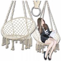 Erškėčio lizdas kabanti kėdė boho sodo sūpynės namų sodui 120cm