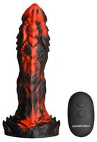 Creature Cocks Inferno Cock Vibrating Silicone Dildo Black-Red