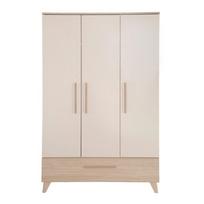 Kreminės spalvos/natūralios spalvos vaikiška spinta iš ąžuolo 118x190x52 cm Sidney – Roba
