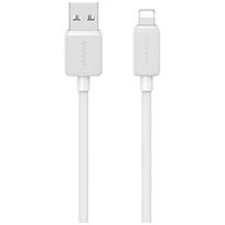 USAMS KY Series US-SJ694 2.4A Lightning to USB-A Cable, 2m, White