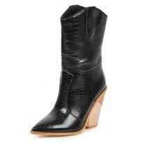 Žuvies žvynų rašto odiniai batai moterims, individualūs, smailus priekis, storas aukštas kulnas, moteriški ankle boots, madingi suknelės batai moterims WSH3463 34