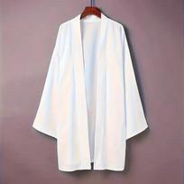 Vyriškas ilgas vienspalvis japoniškas kimono pončas vasarai kasdienis laisvas moteriškas yukata haori paplūdimio juodas hiyoshi marškinių švarkas XXXL balta