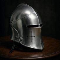 Viduramžių barbuta su snapeliu šalmas 18g plieno riterio šarvai kario šalmas LARP, Cosplay, rekonstrukcijai