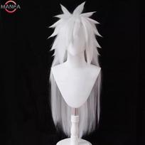 Uchiha Madara Cosplay Perukai Ilgi   Karščiui Atsparūs Sintetiniai Plaukai Žaidimų Anime Perukai + Peruko Tinklelis