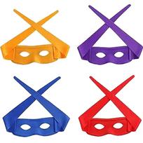 4pcs Ninja Mask For Halloween Cosplay Party Dress-up Accessories orange