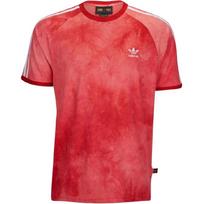Adidas Originals Pharrell Williams Hu Holi Scarlet Striped Pullover Comfortable Short Sleeve T-Shirt Men Tops CW9101 L