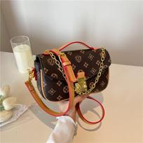 New fashionable and high-end contrasting color messenger bag portable shoulder messenger trendy women's bag