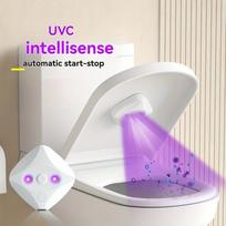 1 vnt. Automatinis UVC tualeto valiklis ir oro valytuvas su išmaniuoju paleidimo/sustabdymo aptikimu, nereikia išorinio maitinimo - nešiojama vonios kambario dezinfekavimo sistema 1pc white
