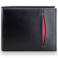 Vyriška natūralios odos piniginė Stevens Z08-8888-R, RFID apsauga