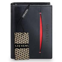 Vyriška natūralios odos piniginė Stevens Z08-326-R, RFID apsauga