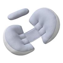 Nėštumo pagalvė su reguliuojamu pilvo pleištu, patogi kelionėms, ergonomiško dizaino, palaikanti pilvą, nugarą ir kūną mėlyna