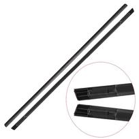 2pcs Black Trim Molding Rubber Durable gray