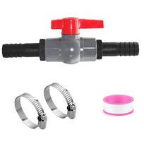 Patvarus PVC rutulinis vožtuvas Žarnos jungtis 40 mm sriegis 32 mm spygliuota baseino tvenkinio vandens srauto valdymui