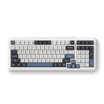 MCHOSE K99 belaidė mechaninė klaviatūra| US | Hyacinth Switch | 2.4GHz, BT | Balta-mėlyna