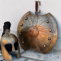 Viduramžių Trojos Trojos Skydas, Achilo Skydas Su Trojos Achilo Šalmu Riterio Kostiumas Vaidmenų Žaidimas Cosplay