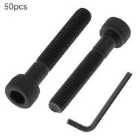 100 vnt. Juodo anglinio plieno M3x30mm šešiakampės galvutės varžtai su šešiakampiu raktu 100pcs