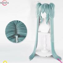Miku Sukčius Cosplay Perukas 96cm Ilgio Kasos Perukai Atsparus Karščiui Sintetinis Plaukas Helovino Šventė Vaidmenų Žaidimo Perukai+peruko kepuraitė