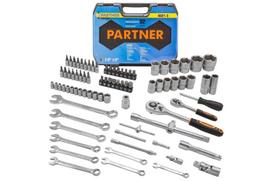 Įrankių rinkinys, PARTNER, PA-4821-5, 82 vnt, 1/4'' ir 1/2'' dydžiai, plastikinė dėžė