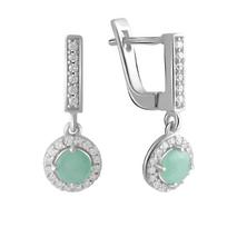 Sidabriniai auskarai su natūraliu smaragdu 1.826 ct (0930633) smaragdas
