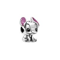 „Pandora Disney Lilo and Stitch“ sidabrinis žavesys su juodu ir violetiniu emaliu 798844C01 moterims sidabras