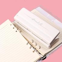 Popieriaus perforatorius 6 skylučių Reguliuojamas Spalvotas Vienos lapo Scrapbooking Biuro kanceliarinės prekės Metalinis Laisvų lapų perforatorius balta