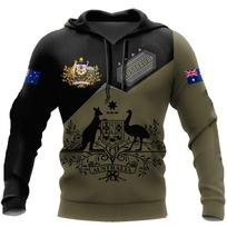 Nauji Australijos vyriški džemperiai su gobtuvu 3D pilnas spausdinimas kengūra ruduo ilgomis rankovėmis laisvalaikio Australijos vėliava gatvės stiliaus dizainerio džemperis su gobtuvu S