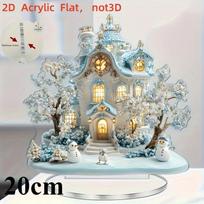 Gražus iglu, 2D plokščias akrilas, stalo dekoracija, tinka svetainei, biurui, vakarėliui, dovanoms, Kalėdoms, Helovinui 20cm