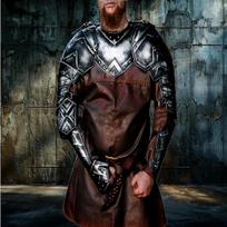 Karinis stilius juodintas LARP peties šarvas Fantazijos metaliniai peties šarvai Cosplay, Rekonstrukcijai Viduramžių kostiumui