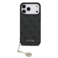 Guess 4G Charm dėklas skirtas Apple iPhone 17 Pro Max Tone on Tone pilkos spalvos