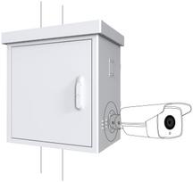 Lanview Maxi Radius Pole Mounted CCTV  Cabinet For 4 cameras 650 x